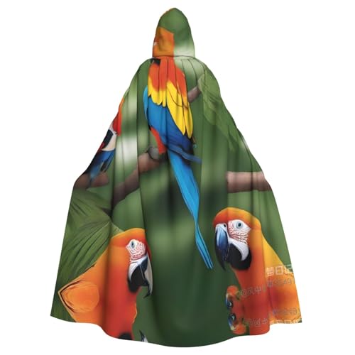 WBQLSL Oranger Papageien-Vogel bedruckter Umhang – Maskenumhang mit Kapuze WBQLSL Oranger Papageien-Vogel bedruckter Umhang – Maskenumhang mit Kapuze von WBQLSL