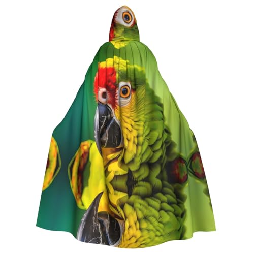 WBQLSL Papageien-Vogel Nahaufnahme bedruckter Umhang – Maskenumhang mit Kapuze WBQLSL Papageien-Vogel Nahaufnahme bedruckter Umhang – Maskenumhang mit Kapuze von WBQLSL