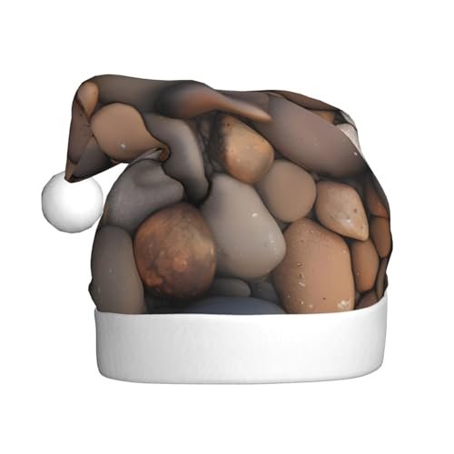 WBQLSL Pebbles in the beach Weihnachtsmütze für Erwachsene, 39,9 cm hoch, Plüsch-Weihnachtsmütze, Unisex, dekorativer Hut, Weihnachtsmann, Weihnachten, Halloween-Party WBQLSL Pebbles in the beach Weihnachtsmütze für Erwachsene, 39,9 cm hoch, Plüsch-Weihnachtsmütze, Unisex, dekorativer Hut, Weihnachtsmann, Weihnachten, Halloween-Party von WBQLSL