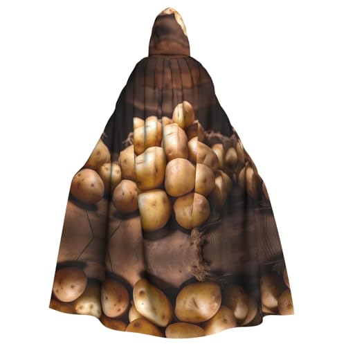 WBQLSL Potatoes Bedruckter Umhang – Maskenumhang mit Kapuze von WBQLSL