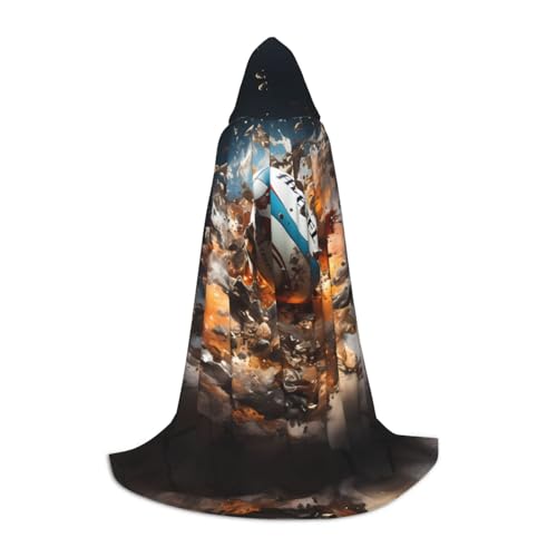 WBQLSL Rugby on Fire S bedruckter Robe-Umhang, mit Kapuze, Cosplay-Kostüm, Halloween-Party-Requisite, S/M/L WBQLSL Rugby on Fire S bedruckter Robe-Umhang, mit Kapuze, Cosplay-Kostüm, Halloween-Party-Requisite, S/M/L von WBQLSL