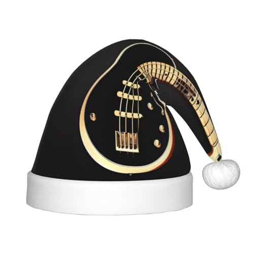 WBQLSL Schwarze Gitarre Kinder Urlaub Weihnachtsmützen Weihnachten Event Bühnenaufführung Urlaub Party Szene Neujahr Party Mode Kinder Hüte von WBQLSL