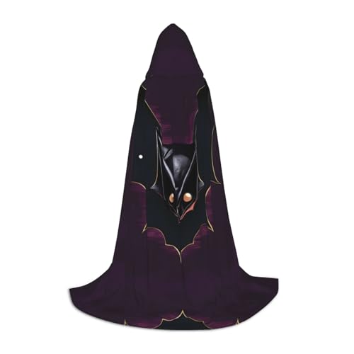 WBQLSL Schwarzer Geisterfledermaus-Umhang, bedruckt, mit Kapuze, Cosplay-Kostüm, Halloween-Party-Requisite, S/M/L WBQLSL Schwarzer Geisterfledermaus-Umhang, bedruckt, mit Kapuze, Cosplay-Kostüm, Halloween-Party-Requisite, S/M/L von WBQLSL