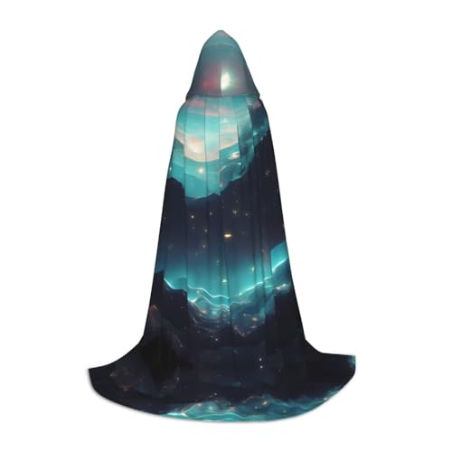 WBQLSL Science Fiction Robe Cape mit Sternen, bedruckt, mit Kapuze, Cosplay-Kostüm, Halloween-Party-Requisite, S/M/L WBQLSL Science Fiction Robe Cape mit Sternen, bedruckt, mit Kapuze, Cosplay-Kostüm, Halloween-Party-Requisite, S/M/L von WBQLSL