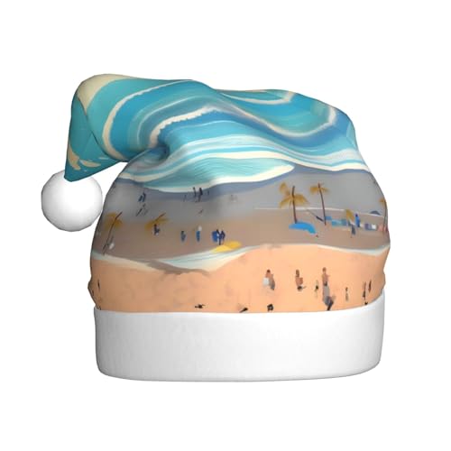 WBQLSL Strand-Cartoon-Weihnachtsmütze für Erwachsene, 39,9 cm hohe Plüsch-Weihnachtsmütze, Unisex, dekorativer Hut, Weihnachtsmann, Weihnachten, Halloween-Party WBQLSL Strand-Cartoon-Weihnachtsmütze für Erwachsene, 39,9 cm hohe Plüsch-Weihnachtsmütze, Unisex, dekorativer Hut, Weihnachtsmann, Weihnachten, Halloween-Party von WBQLSL