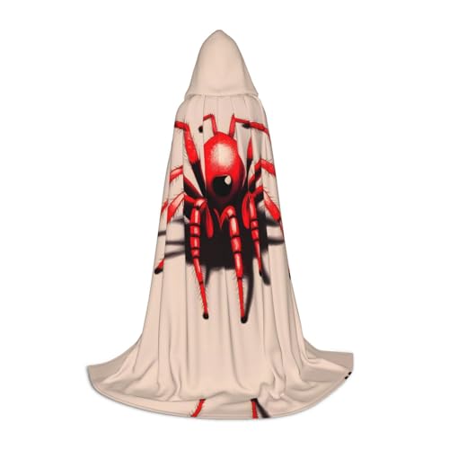 WBQLSL Süßer kleiner roter Spinne M bedruckter Robe Cape | Kapuze | Cosplay-Kostüm | Halloween-Party-Requisite | S/M/L WBQLSL Süßer kleiner roter Spinne M bedruckter Robe Cape | Kapuze | Cosplay-Kostüm | Halloween-Party-Requisite | S/M/L von WBQLSL