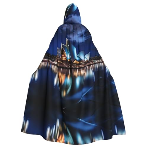 WBQLSL Sydney Opernhaus bedruckter Umhang Robe - Maskerade Cape mit Kapuze von WBQLSL