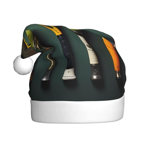 WBQLSL Tennisbälle und Schläger Weihnachtsmütze für Erwachsene, 39,9 cm hoch, Plüsch-Weihnachtsmütze, Unisex, dekorativer Hut, Weihnachtsmann, Weihnachten, Halloween-Party WBQLSL Tennisbälle und Schläger Weihnachtsmütze für Erwachsene, 39,9 cm hoch, Plüsch-Weihnachtsmütze, Unisex, dekorativer Hut, Weihnachtsmann, Weihnachten, Halloween-Party von WBQLSL