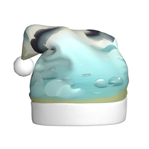 WBQLSL Tranquil Lakes Weihnachtsmütze für Erwachsene, 39,9 cm hoch, Plüsch-Weihnachtsmütze, Unisex, dekorativer Hut, Weihnachtsmann, Weihnachten, Halloween, Party WBQLSL Tranquil Lakes Weihnachtsmütze für Erwachsene, 39,9 cm hoch, Plüsch-Weihnachtsmütze, Unisex, dekorativer Hut, Weihnachtsmann, Weihnachten, Halloween, Party von WBQLSL