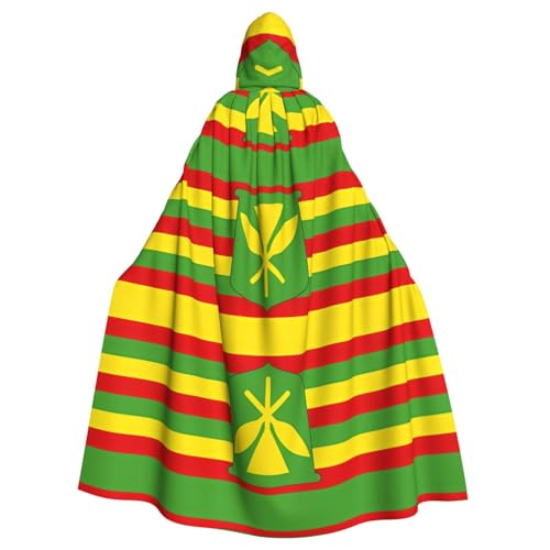 WBQLSL Umhang mit Hawaii-Flagge, bedruckt, Maskerade-Umhang mit Kapuze von WBQLSL