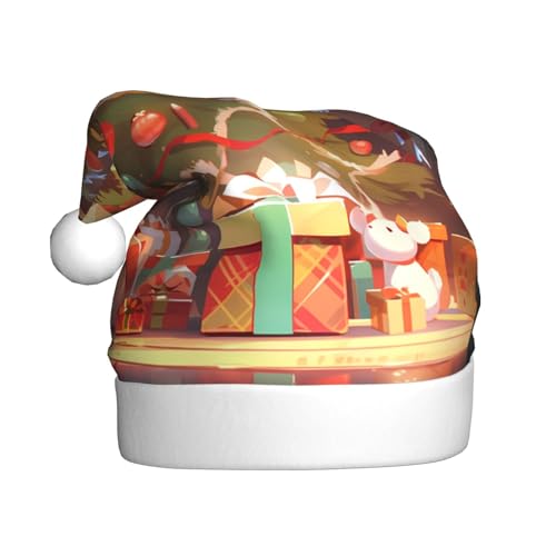 WBQLSL Weihnachtsmütze für Erwachsene, 39,9 cm hoch, Plüsch-Weihnachtsmütze, Unisex, dekorativer Hut, Weihnachtsmann, Weihnachten, Halloween-Party WBQLSL Weihnachtsmütze für Erwachsene, 39,9 cm hoch, Plüsch-Weihnachtsmütze, Unisex, dekorativer Hut, Weihnachtsmann, Weihnachten, Halloween-Party von WBQLSL