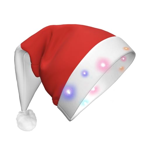 WBQLSL Weihnachtsmütze mit LED-Licht, Weihnachtsmannmütze, Unisex, Weihnachten, Neujahr, Erwachsene, Plüsch, Neujahr, Weihnachten, Party, Geschenk WBQLSL Weihnachtsmütze mit LED-Licht, Weihnachtsmannmütze, Unisex, Weihnachten, Neujahr, Erwachsene, Plüsch, Neujahr, Weihnachten, Party, Geschenk von WBQLSL