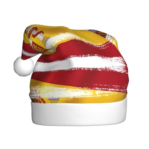 WBQLSL Weihnachtsmütze mit Spanien-Flagge, 39,9 cm hoch, Plüsch-Weihnachtsmütze, Unisex, dekorativer Hut, Weihnachtsmann, Weihnachten, Halloween-Party WBQLSL Weihnachtsmütze mit Spanien-Flagge, 39,9 cm hoch, Plüsch-Weihnachtsmütze, Unisex, dekorativer Hut, Weihnachtsmann, Weihnachten, Halloween-Party von WBQLSL