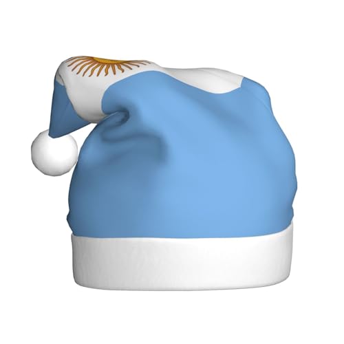 WBQLSL Weihnachtsmütze mit argentinischer Flagge, 39,9 cm hoch, Plüsch-Weihnachtsmütze, Unisex, dekorativer Hut, Weihnachtsmann, Weihnachten, Halloween-Party WBQLSL Weihnachtsmütze mit argentinischer Flagge, 39,9 cm hoch, Plüsch-Weihnachtsmütze, Unisex, dekorativer Hut, Weihnachtsmann, Weihnachten, Halloween-Party von WBQLSL
