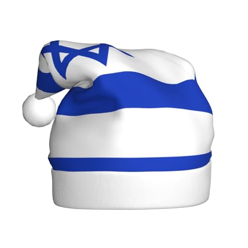 WBQLSL Weihnachtsmütze mit israelischer Flagge, 39,9 cm hoch, Plüsch-Weihnachtsmütze, Unisex, dekorativer Hut, Weihnachtsmann, Weihnachten, Halloween-Party WBQLSL Weihnachtsmütze mit israelischer Flagge, 39,9 cm hoch, Plüsch-Weihnachtsmütze, Unisex, dekorativer Hut, Weihnachtsmann, Weihnachten, Halloween-Party von WBQLSL