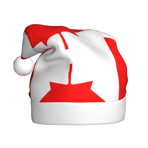 WBQLSL Weihnachtsmütze mit kanadischer Flagge, 39,9 cm hoch, Plüsch-Weihnachtsmütze, Unisex, dekorativer Hut, Weihnachtsmann, Weihnachten, Halloween-Party WBQLSL Weihnachtsmütze mit kanadischer Flagge, 39,9 cm hoch, Plüsch-Weihnachtsmütze, Unisex, dekorativer Hut, Weihnachtsmann, Weihnachten, Halloween-Party von WBQLSL