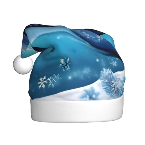 WBQLSL Winter der Delfin Erwachsene Weihnachtsmütze 39,9 cm hoch Plüsch Weihnachtsmütze Unisex dekorative Mütze Weihnachtsmann Weihnachten Halloween Party von WBQLSL