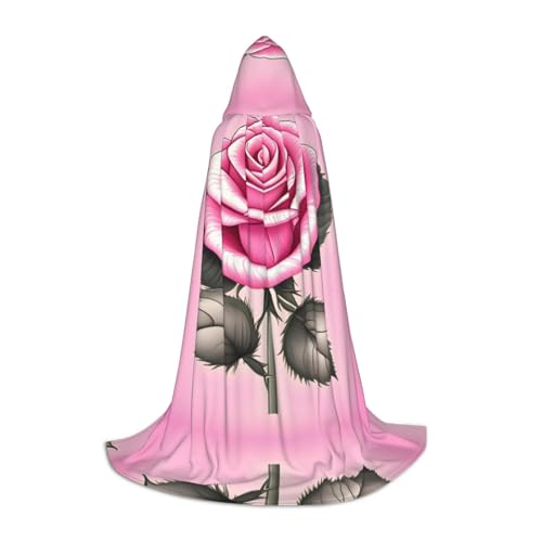 Wunderschöner rosa Rosen, L-bedruckter Halloween-Zauberer-Umhang, Motto-Party-Kostüm, Erwachsene/Jugend-Cosplay-Umhang, Größen S, M, L Wunderschöner rosa Rosen, L-bedruckter Halloween-Zauberer-Umhang, Motto-Party-Kostüm, Erwachsene/Jugend-Cosplay-Umhang, Größen S, M, L von WBQLSL