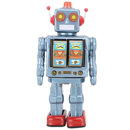 Metall Zinn Roboter Spielzeug Retro Elektrische Rotierende Figuren Modell Erwachsene Sammlung Kinder Geschenk (Blau) von WBTY