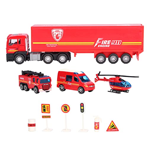 WBTY Feuerwehrauto Spielzeug, Feine Verarbeitung Komfortabler Griff Tragbar Mehrere Typen Modell Feuerwehrauto von WBTY