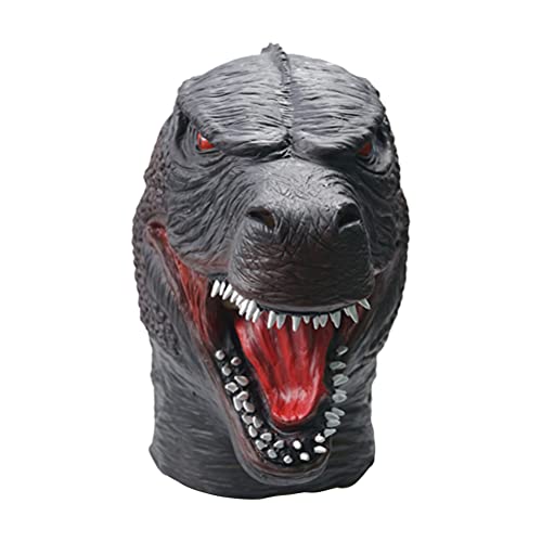 WBTY Godzilla Maske, gruselige Halloween-Cosplay-Party-Kostüm, Tiergesichtsabdeckung, gruselige Monster-Kopfbedeckung, Maskerade, Party, Cosplay, Requisiten, Geschenk für Kinder, Tier-Kopfbedeckung von WBTY