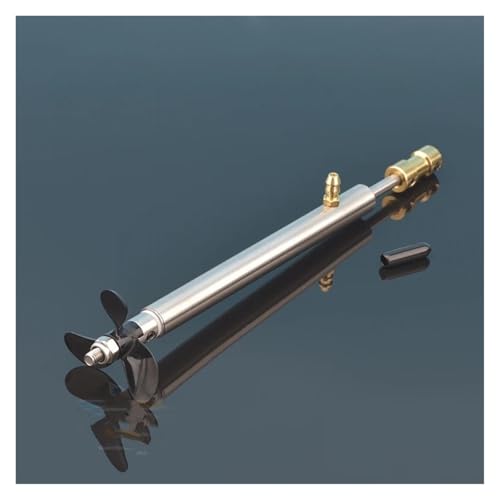 WCUAYJH 1 x 4 mm Bootswellen-Antriebswelle + Kupferkupplung + 3 Flügelpropeller + Wellenhülse mit Fettdüse für RC-Boot (L 15 cm 015–4 x 5 mm) von WCUAYJH