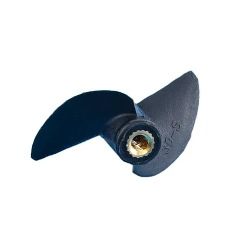 WCUAYJH 1 x RC-Boot-Paddel mit zwei Flügeln, Paddel mit Schraubgewinde, Nylon, positiv/umgekehrter Propeller für 4 mm M4 Stützwelle (D39 mm, Postive 002) von WCUAYJH