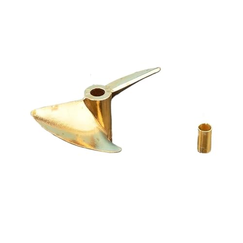 WCUAYJH 1 x RC D30/32/35/38/40/43/48/50/52 mm Bootsrequisite 3,18 mm/4 mm/4,76 mm positive Schraube 2 Klingen Kupferpropeller links für RC-Boot (4 mm x T 42 mm links) von WCUAYJH