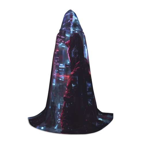WCXTHGFA Hacker-Era-Druck, Halloween-Kostüm, mittelalterlicher Umhang mit bequemer Kapuze, für Cosplay, Partys und mehr WCXTHGFA Hacker-Era-Druck, Halloween-Kostüm, mittelalterlicher Umhang mit bequemer Kapuze, für Cosplay, Partys und mehr von WCXTHGFA