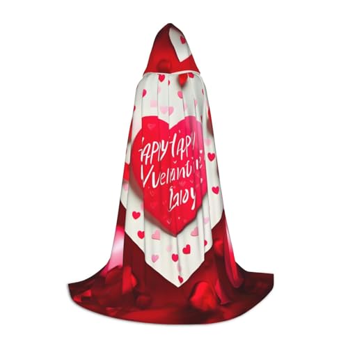 WCXTHGFA Halloween-Kostüm mit Aufschrift "Happy Valentine's Day", mittelalterlicher Umhang mit bequemer Kapuze, für Cosplay, Partys und mehr WCXTHGFA Halloween-Kostüm mit Aufschrift "Happy Valentine's Day", mittelalterlicher Umhang mit bequemer Kapuze, für Cosplay, Partys und mehr von WCXTHGFA