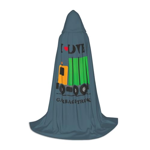 WCXTHGFA Halloween-Kostüm mit Aufschrift "I Love Garbage Trucks", mittelalterlicher Umhang mit bequemer Kapuze, für Cosplay, Partys und mehr WCXTHGFA Halloween-Kostüm mit Aufschrift "I Love Garbage Trucks", mittelalterlicher Umhang mit bequemer Kapuze, für Cosplay, Partys und mehr von WCXTHGFA