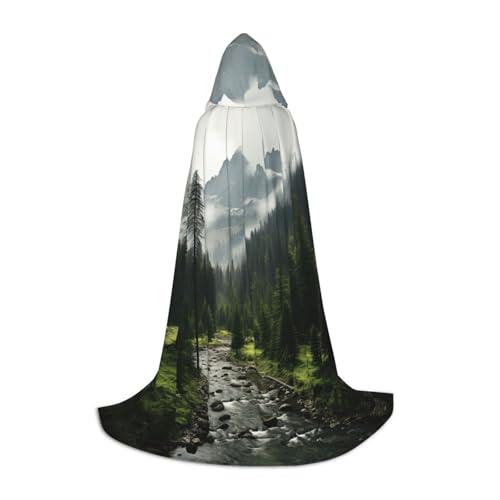 WCXTHGFA Halloween-Kostüm mit Berglandschaft, mittelalterlicher Umhang mit bequemer Kapuze, für Cosplay, Partys und mehr WCXTHGFA Halloween-Kostüm mit Berglandschaft, mittelalterlicher Umhang mit bequemer Kapuze, für Cosplay, Partys und mehr von WCXTHGFA