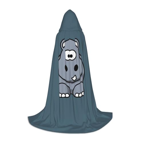 WCXTHGFA Halloween-Kostüm mit Cartoon-Nilpferd, mittelalterlicher Umhang mit bequemer Kapuze, für Cosplay, Partys und mehr WCXTHGFA Halloween-Kostüm mit Cartoon-Nilpferd, mittelalterlicher Umhang mit bequemer Kapuze, für Cosplay, Partys und mehr von WCXTHGFA