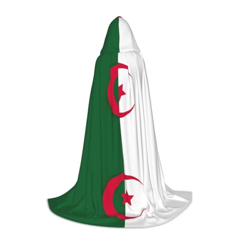 WCXTHGFA Halloween-Kostüm mit Flagge von Algerien, mittelalterlicher Umhang mit bequemer Kapuze, für Cosplay, Partys und mehr WCXTHGFA Halloween-Kostüm mit Flagge von Algerien, mittelalterlicher Umhang mit bequemer Kapuze, für Cosplay, Partys und mehr von WCXTHGFA