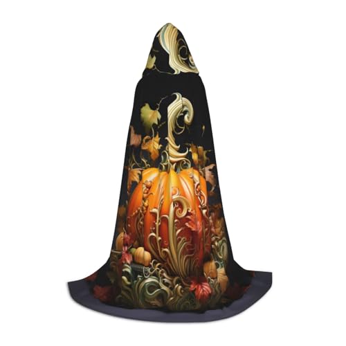 WCXTHGFA Halloween-Kostüm mit Herbst-Kürbis-Druck, mittelalterlicher Umhang mit bequemer Kapuze, für Cosplay, Partys und mehr WCXTHGFA Halloween-Kostüm mit Herbst-Kürbis-Druck, mittelalterlicher Umhang mit bequemer Kapuze, für Cosplay, Partys und mehr von WCXTHGFA