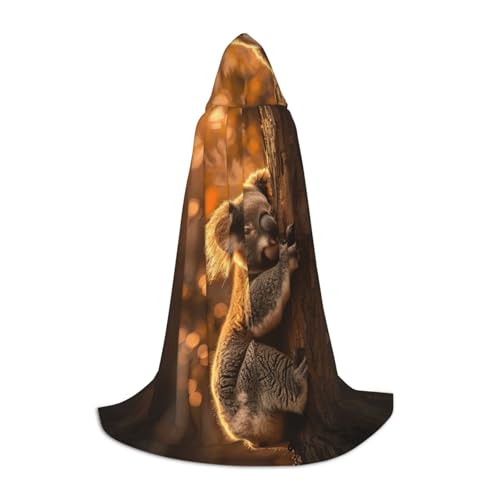 WCXTHGFA Halloween-Kostüm mit Koala-Druck, mittelalterlicher Umhang mit bequemer Kapuze, für Cosplay, Partys und mehr WCXTHGFA Halloween-Kostüm mit Koala-Druck, mittelalterlicher Umhang mit bequemer Kapuze, für Cosplay, Partys und mehr von WCXTHGFA