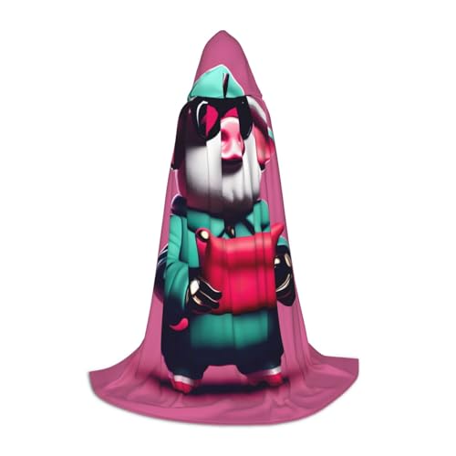 WCXTHGFA Halloween-Kostüm mit Schweinchen-Druck, mittelalterlicher Umhang mit bequemer Kapuze, für Cosplay, Partys und mehr WCXTHGFA Halloween-Kostüm mit Schweinchen-Druck, mittelalterlicher Umhang mit bequemer Kapuze, für Cosplay, Partys und mehr von WCXTHGFA
