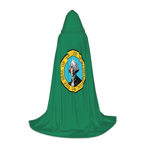 WCXTHGFA Halloween-Kostüm mit Washington-Flagge, mittelalterlicher Umhang mit bequemer Kapuze, für Cosplay, Partys und mehr WCXTHGFA Halloween-Kostüm mit Washington-Flagge, mittelalterlicher Umhang mit bequemer Kapuze, für Cosplay, Partys und mehr von WCXTHGFA
