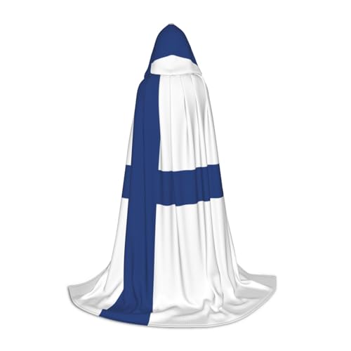 WCXTHGFA Halloween-Kostüm mit finnischer Flagge, mittelalterlicher Umhang mit bequemer Kapuze, für Cosplay, Partys und mehr WCXTHGFA Halloween-Kostüm mit finnischer Flagge, mittelalterlicher Umhang mit bequemer Kapuze, für Cosplay, Partys und mehr von WCXTHGFA