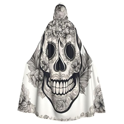 WCXTHGFA Mexikanischer Totenkopf-Druck, Halloween-Kapuzenumhang für Halloween und Cosplay, bequemer Kapuzenumhang für Erwachsene WCXTHGFA Mexikanischer Totenkopf-Druck, Halloween-Kapuzenumhang für Halloween und Cosplay, bequemer Kapuzenumhang für Erwachsene von WCXTHGFA