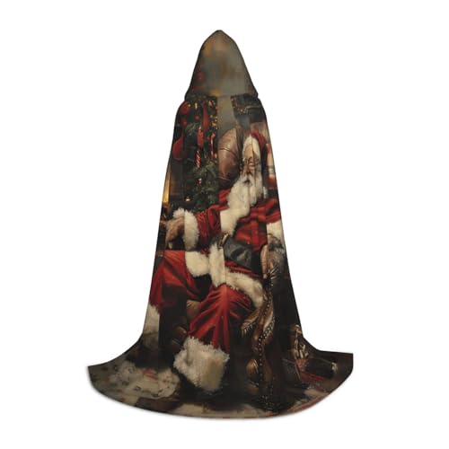 WCXTHGFA Weihnachtliches Halloween-Kostüm, mittelalterlicher Umhang mit bequemer Kapuze, für Cosplay, Partys und mehr von WCXTHGFA