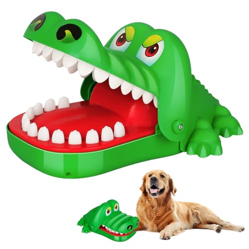 Krokodil Spiel Klein Croco Doc Spiel Spielzeug Krokodil Zähne,Action Geschicklichkeit Spiel für Familienspiel, Teste Dein Glück, für Kinder, Familienspiel, Partyspiel, für Mädchen & Jungen (Groß) von WDBO