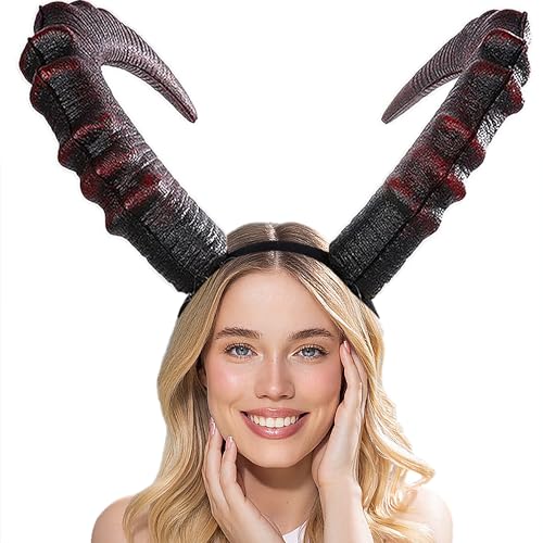WDEC Halloween Teufel Horn, Königin Hörner Kopfschmuck, Halloween Kopfschmuck Halloween Party Kostümparty Böse Königin Damen Cosplay, Cosplay Kostüm Gothic Accessoires WDEC Halloween Teufel Horn, Königin Hörner Kopfschmuck, Halloween Kopfschmuck Halloween Party Kostümparty Böse Königin Damen Cosplay, Cosplay Kostüm Gothic Accessoires von WDEC