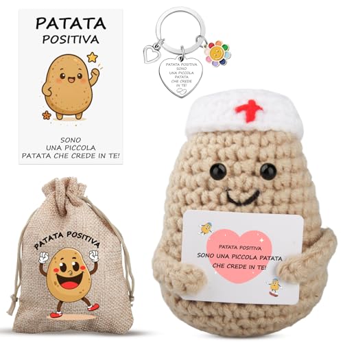 Italienische Positive Kartoffel mit Schlüsselanhänger, originelles und lustiges Geschenk, Pocket Hug Positive Kartoffeln Puppe, Positive Potato Plüschtier, Ermutigung zum Geburtstag für Freunde Italienische Positive Kartoffel mit Schlüsselanhänger, originelles und lustiges Geschenk, Pocket Hug Positive Kartoffeln Puppe, Positive Potato Plüschtier, Ermutigung zum Geburtstag für Freunde von WDJLNZB