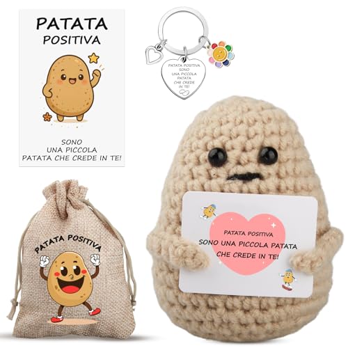 Italienische Positive Kartoffel mit Schlüsselanhänger, originelles und lustiges Geschenk, Pocket Hug Positive Kartoffeln Puppe, Positive Potato Plüschtier, Ermutigung zum Geburtstag für Freunde Italienische Positive Kartoffel mit Schlüsselanhänger, originelles und lustiges Geschenk, Pocket Hug Positive Kartoffeln Puppe, Positive Potato Plüschtier, Ermutigung zum Geburtstag für Freunde von WDJLNZB