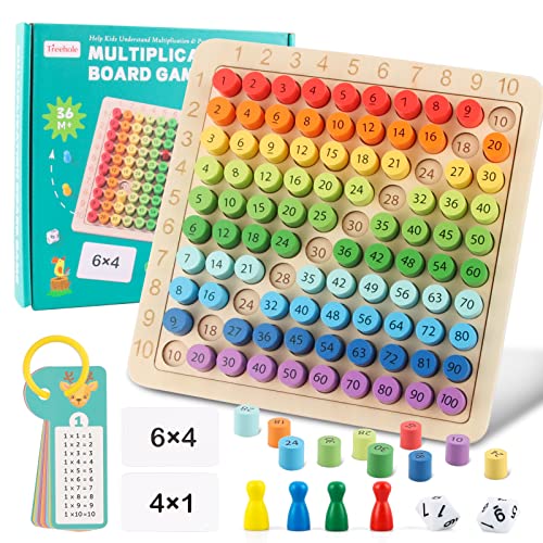 Multiplikationsbrett Spiel, Montessori Multiplikationsbrett, Multiplikationstafel Holz, Multiplikationstabelle Kinder Lernen, 1x1 Brettspiel für Mathematische Manipulationen Kinderzählspielzeug Multiplikationsbrett Spiel, Montessori Multiplikationsbrett, Multiplikationstafel Holz, Multiplikationstabelle Kinder Lernen, 1x1 Brettspiel für Mathematische Manipulationen Kinderzählspielzeug von WDJLNZB