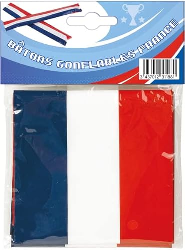 WDK PARTNER A2301188 2 aufblasbare Tricolor-Sticks Textil Mode, bunt, Einheitsgröße von WDK Partner