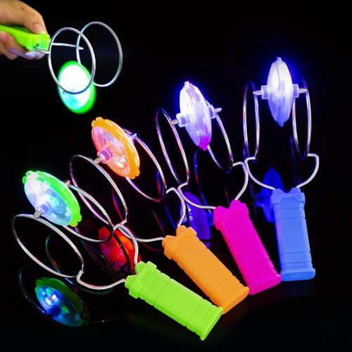 WDKXCN 4 Stück Retro Leuchtender Kreisel, Magnetisches Gyro-Rad für Kinder, LED Gyroskop, Beleuchteter Spinner, Leuchtend Spielzeug WDKXCN 4 Stück Retro Leuchtender Kreisel, Magnetisches Gyro-Rad für Kinder, LED Gyroskop, Beleuchteter Spinner, Leuchtend Spielzeug von WDKXCN