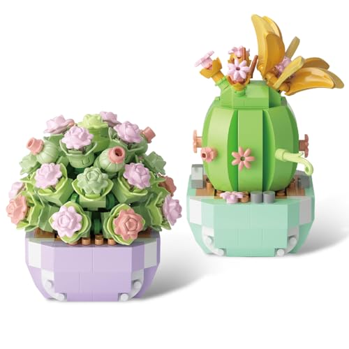WDKXCN Bausteine Blumen, 2 Stück Mini Sukkulenten Bausteine Set, Klemmbausteine Blumen Künstliche, für Home Dekor Botanical Collection Geschenk Innendekoration WDKXCN Bausteine Blumen, 2 Stück Mini Sukkulenten Bausteine Set, Klemmbausteine Blumen Künstliche, für Home Dekor Botanical Collection Geschenk Innendekoration von WDKXCN