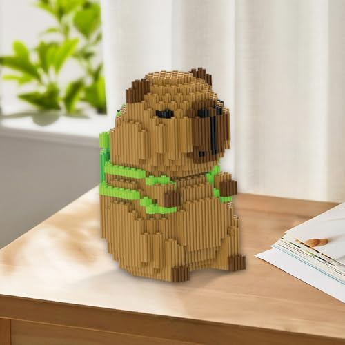 WDKXCN Capybara Baustein Set, 1606 Block Klassischer Cartoon Mini Bausteine, Kunststoffteilchen Micro Capybara Building Blocks Set, 3D-Modell Klemmbausteine Tiere, Building Blöcke Erwachsene und Kinde WDKXCN Capybara Baustein Set, 1606 Block Klassischer Cartoon Mini Bausteine, Kunststoffteilchen Micro Capybara Building Blocks Set, 3D-Modell Klemmbausteine Tiere, Building Blöcke Erwachsene und Kinde von WDKXCN